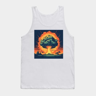 Nuclear Explosion Mushroom Cloud illustration Tank Top